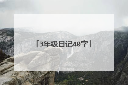3年级日记40字