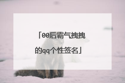 00后霸气拽拽的qq个性签名