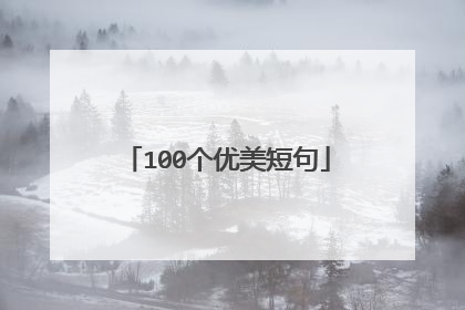 100个优美短句