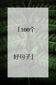 100个好句子
