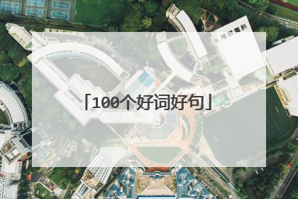 100个好词好句