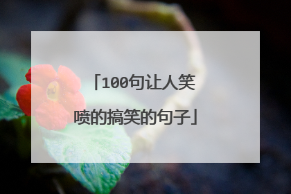 100句让人笑喷的搞笑的句子
