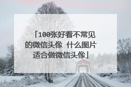 100张好看不常见的微信头像 什么图片适合做微信头像