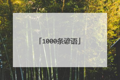 1000条谚语