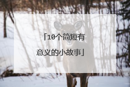10个简短有意义的小故事