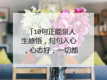 10句正能量人生感悟,句句入心,心态好,一切都好(值得收藏)