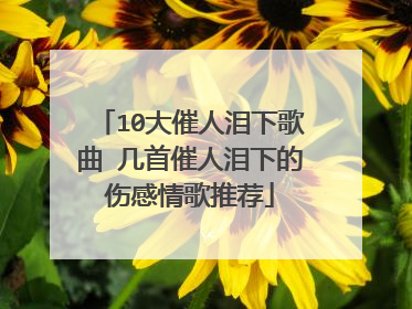 10大催人泪下歌曲 几首催人泪下的伤感情歌推荐