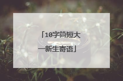 10字简短大一新生寄语