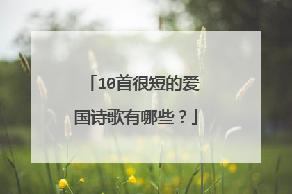 10首很短的爱国诗歌有哪些?