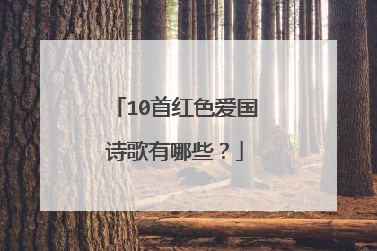 10首红色爱国诗歌有哪些？