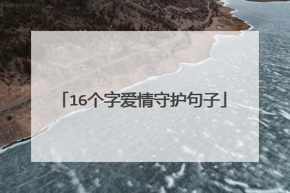 16个字爱情守护句子