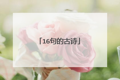 16句的古诗