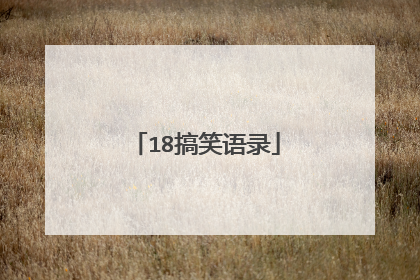 18搞笑语录