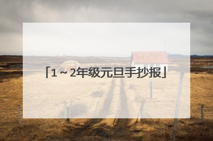 1～2年级元旦手抄报