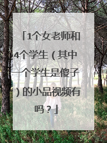 1个女老师和4个学生（其中一个学生是傻子）的小品视频有吗？