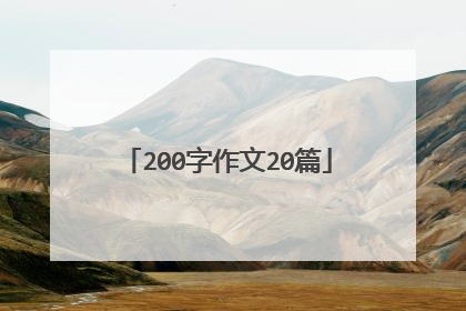 200字作文20篇