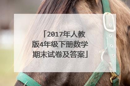 2017年人教版4年级下册数学期末试卷及答案