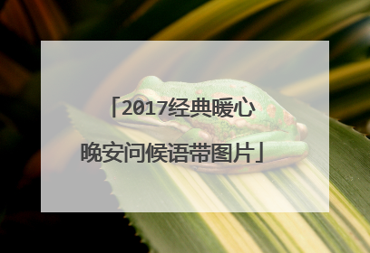 2017经典暖心晚安问候语带图片