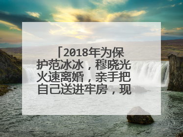 2018年为保护范冰冰,穆晓光火速离婚,亲手把自己送进牢房,现状如何?