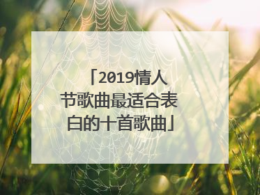 2019情人节歌曲最适合表白的十首歌曲