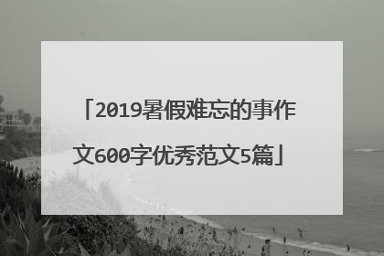 2019暑假难忘的事作文600字优秀范文5篇