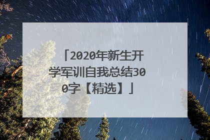 2020年新生开学军训自我总结300字【精选】