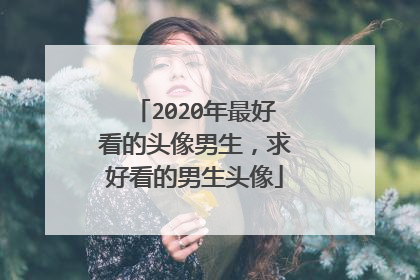 2020年最好看的头像男生，求好看的男生头像