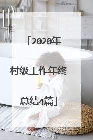 2020年村级工作年终总结4篇