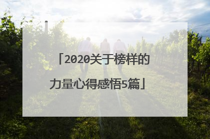 2020关于榜样的力量心得感悟5篇