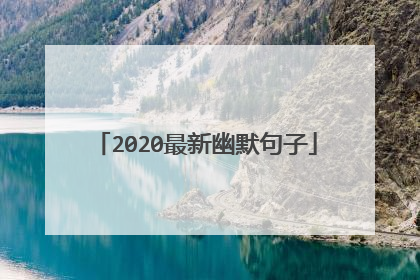 2020最新幽默句子