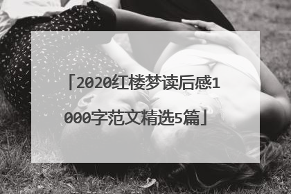 2020红楼梦读后感1000字范文精选5篇