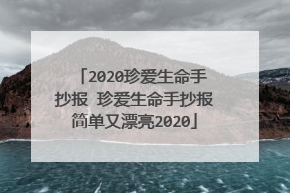 2020珍爱生命手抄报 珍爱生命手抄报简单又漂亮2020