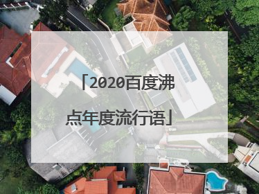 2020百度沸点年度流行语