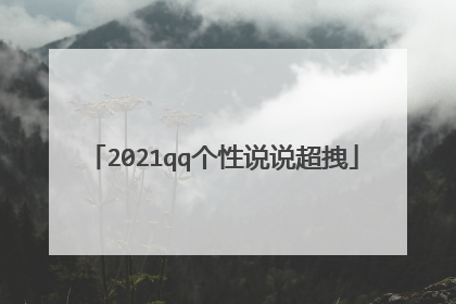 2021qq个性说说超拽