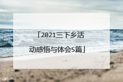 2021三下乡活动感悟与体会5篇