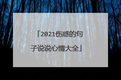 2021伤感的句子说说心情大全