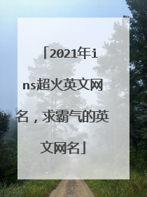 2021年ins超火英文网名，求霸气的英文网名