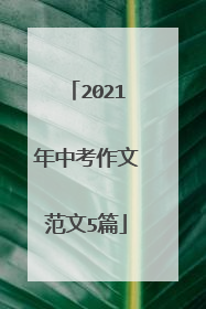 2021年中考作文范文5篇