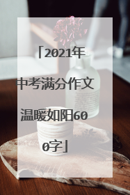 2021年中考满分作文温暖如阳600字