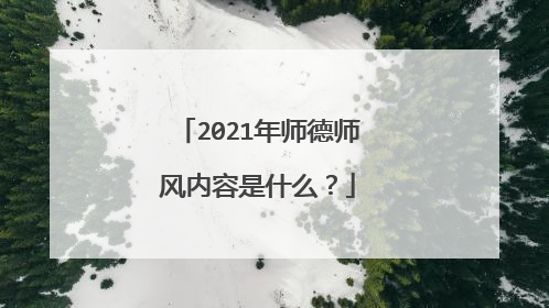 2021年师德师风内容是什么?