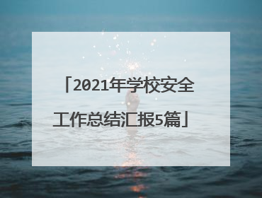 2021年学校安全工作总结汇报5篇