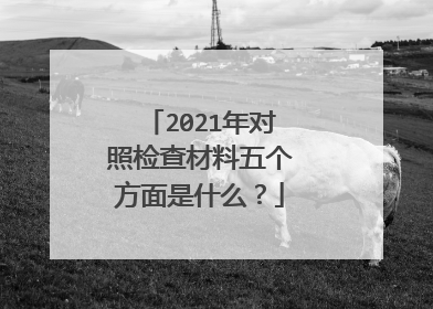 2021年对照检查材料五个方面是什么？