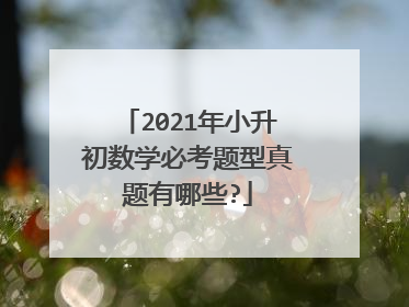 2021年小升初数学必考题型真题有哪些?