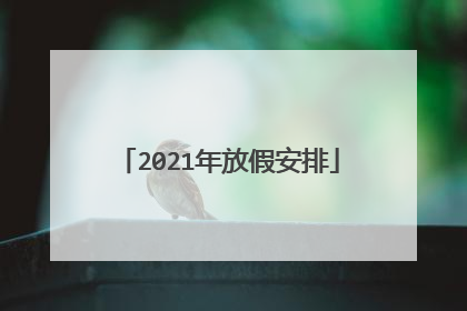 2021年放假安排