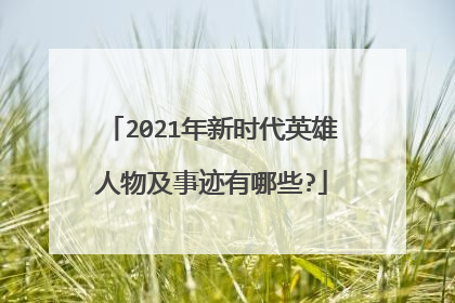 2021年新时代英雄人物及事迹有哪些?