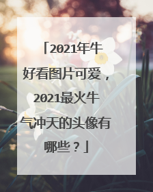 2021年牛好看图片可爱，2021最火牛气冲天的头像有哪些？