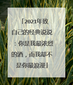 2021年致自己的经典说说:你是我最浓烈的酒,而我却不是你最浪漫