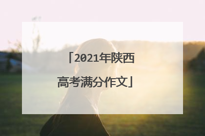 2021年陕西高考满分作文