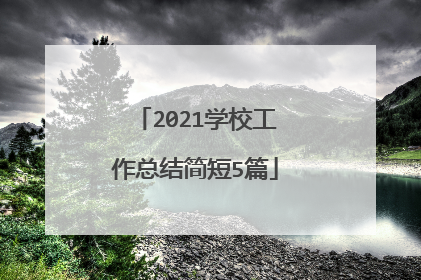 2021学校工作总结简短5篇