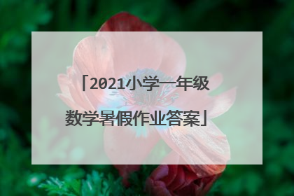 2021小学一年级数学暑假作业答案